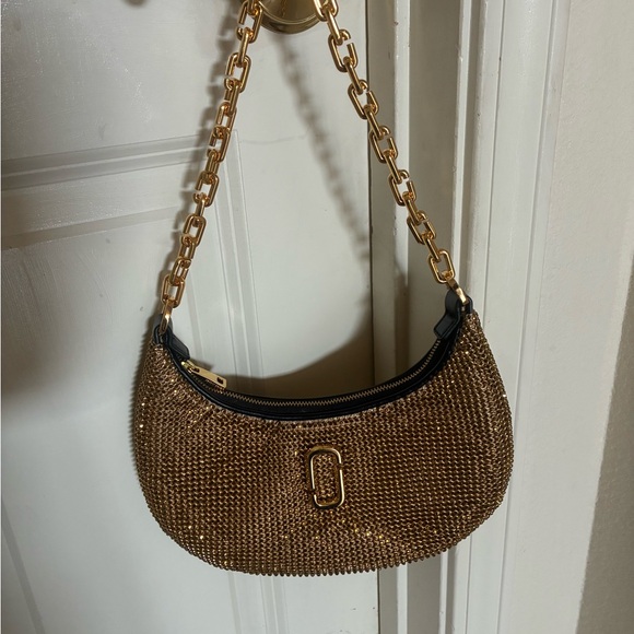 Marc Jacobs Gold Glitter Shoulder Bag with Chain - Picture 8 of 8